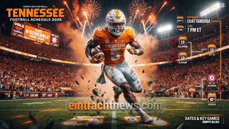 Tennessee Football Schedule
