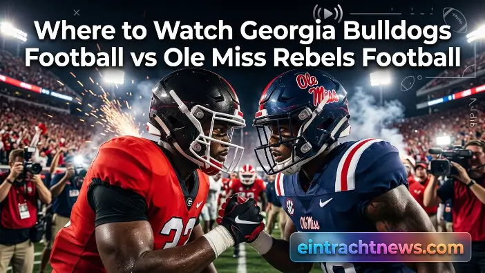 Where to Watch Georgia Bulldogs Football vs Ole Miss Rebels Football
